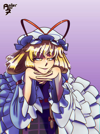 Half-body illustration of one character
