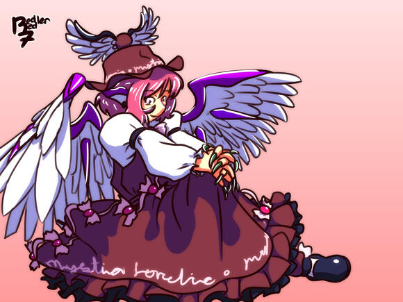 Full-body colored sketch of one character Full-body colored sketch of one character